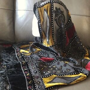 Velvet Scarf With Fringe